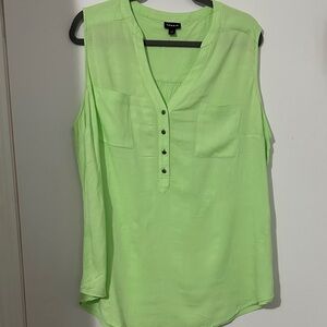 Torrid Lime Green Sleeveless Blouse